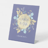 Whimsical Moon Lila Baby Duschkarten & Geschenke Sockelschild (Vorderseite)