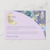 Whimsical Moon Lila Baby Showbücher für Baby Begleitkarte (Vorderseite)