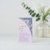 Whimsical Moon Lila Babydusche Begleitkarte (Stehend Vorderseite)