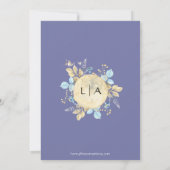 Whimsical Moon Lila Probe Dinner Einladung (Rückseite)