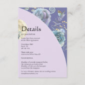 Whimsical Moon Lila Wedding Details Begleitkarte (Vorderseite)