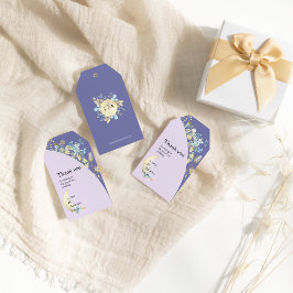 Whimsical Moon Lila Wedding Geschenkanhänger