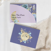 Whimsical Moon Lila Wedding Save The Date