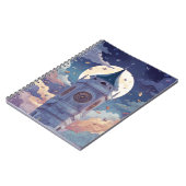 Whimsical Moonlit Clock Tower Notebook Notizblock (Linke Seite)