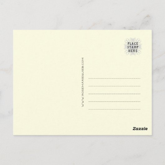 Whimsical Mosaic Flamingo Design Postkarte (Rückseite)