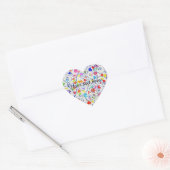 Whimsical Mosaic Floral Heart Sticker (Umschlag)