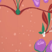 Whimsical Moth and Floral Pattern Tapete (Naht)