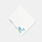 Whimsical Mother & Baby Whale Serviette (Ecke)