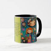 Whimsical Motherhood Tasse mit Inspiration Zitat (VorderseiteRechts)