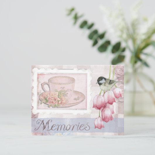 Whimsical Mother's Day Scrapbook Journal-Erinnerun Postkarte (Stehend Vorderseite)