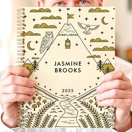 Whimsical Mountain Adventure 2025 Individuelle Nam Planer