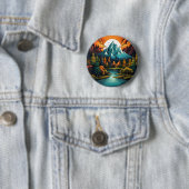 Whimsical Mountain River Adventure Button (Beispiel)