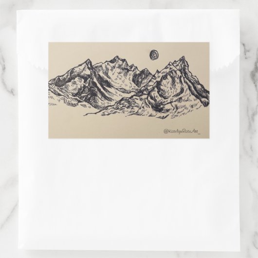 Whimsical Mountain Sticker (Tasche)