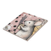 Whimsical Mouse Floral Watercolor Art Fliese (Seite)