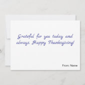 Whimsical Mouse Thanksgiving – Herbstwald-Feier Karte (Rückseite)