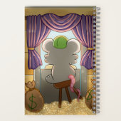 Whimsical Mouse Vendor – Cute Hat Booth Character  Notizblock (Rückseite)