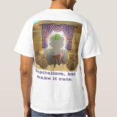 Whimsical Mouse Vendor – Cute Hat Booth Character T-Shirt (Rückseite)