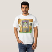 Whimsical Mouse Vendor – Cute Hat Booth Character T-Shirt (Vorne ganz)