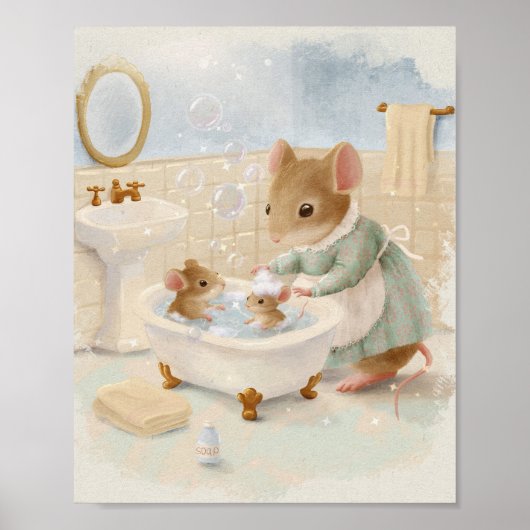 Whimsical mouses Storybook kids Poster (Vorne)