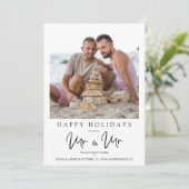Whimsical MR & MR Gay Christmas Wedding Photo (Stehend Vorderseite)