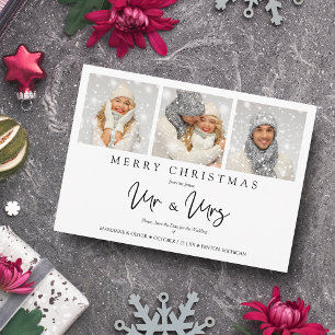 Whimsical MR & MRS Weihnachtssehen Fotos Feiertagskarte