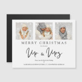 Whimsical MR & MRS Weihnachtssehen Fotos Magnetkarte (Vorne/Hinten)