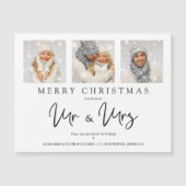 Whimsical MR & MRS Weihnachtssehen Fotos Magnetkarte (Vorderseite)