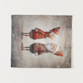 Whimsical Mrs. and Mr Claus Cartoon Wandteppich (Vorderseite (Horizontal))