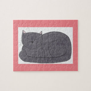 Whimsical Muffin Cat Schlafen Herausforderung Puzz Puzzle