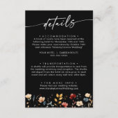 Whimsical Multicolor Wildflower Wedding Details Begleitkarte (Vorderseite)