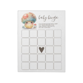 Whimsical Mushroom Baby Bingo Notizblock