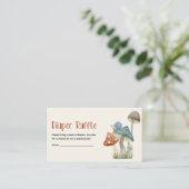 Whimsical Mushroom Baby Dusche Windeln Raffel Begleitkarte (Stehend Vorderseite)