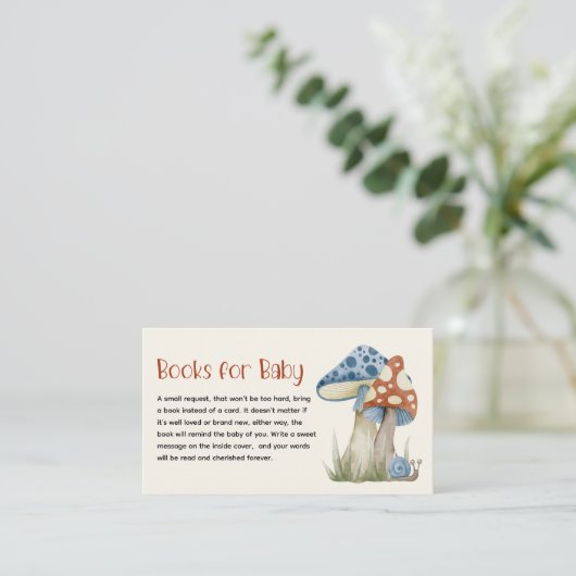 Whimsical Mushroom Baby Shoooks for Baby Begleitkarte (Stehend Vorderseite)