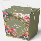 Whimsical Mushroom Baby Shower Geschenkschachtel (Rückseite)