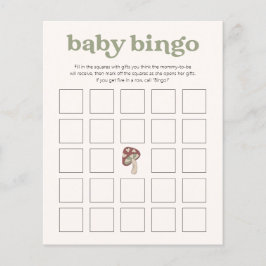 Whimsical Mushroom Baby Showgame | Bingo Green