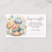 Whimsical Mushroom Diaper Raffle Begleitkarte (Vorderseite)