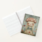 Whimsical Mushroom Faia in einer Blume Meadow Cust Notizblock (Innenseite)