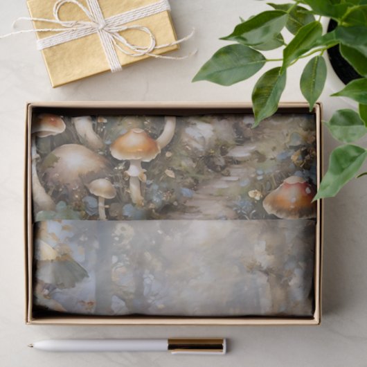 Whimsical Mushroom Fairy Decoupage Seidenpapier (Geschenk)