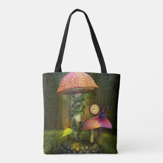 Whimsical Mushroom Fantasy Totag Tasche (Rückseite)