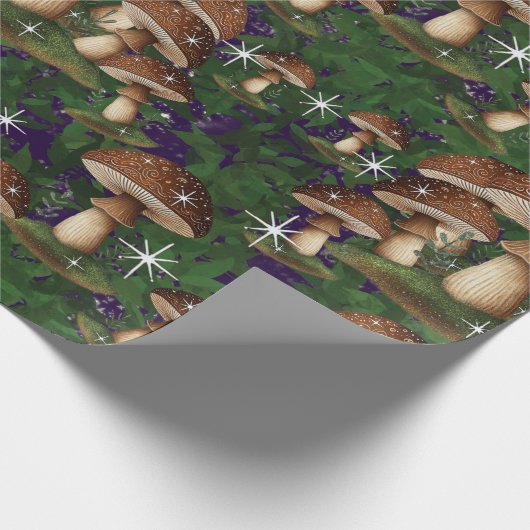 Whimsical Mushroom Forest - bezaubernde Natur Geschenkpapier (Ecke)