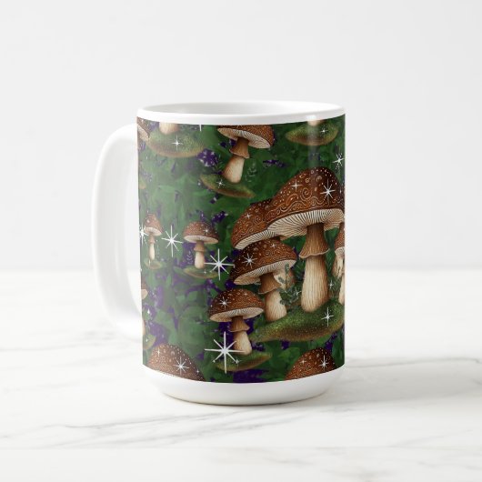 Whimsical Mushroom Forest Tasse - Verzaubernde Nat (Vorderseite Links)