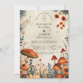 Whimsical Mushroom Forest Wedding Einladung (Vorderseite)