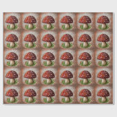 Whimsical Mushroom & Fungi Motif – Nature-Inspired Geschenkpapier (Flach)