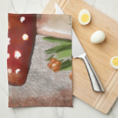 Whimsical Mushroom & Fungi Motif – Nature-Inspired Geschirrtuch (Viertel Falte)