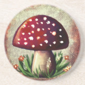 Whimsical Mushroom & Fungi Motif – Nature-Inspired Getränkeuntersetzer (Vorne)