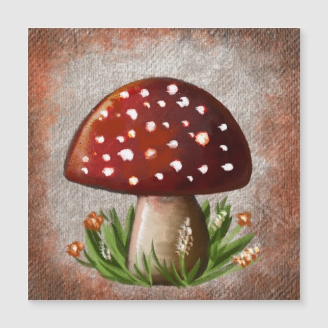 Whimsical Mushroom & Fungi Motif – Nature-Inspired Magnetkarte (Vorderseite)