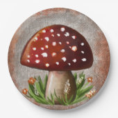 Whimsical Mushroom & Fungi Motif – Nature-Inspired Pappteller (Vorderseite)