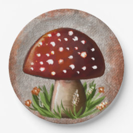 Whimsical Mushroom & Fungi Motif – Nature-Inspired Pappteller
