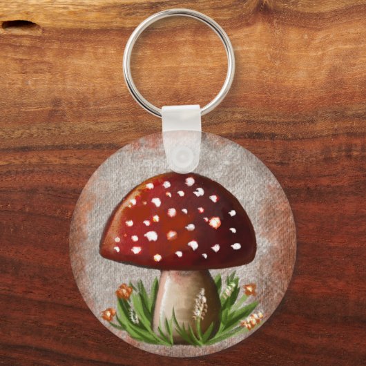 Whimsical Mushroom & Fungi Motif – Nature-Inspired Schlüsselanhänger (Vorderseite)