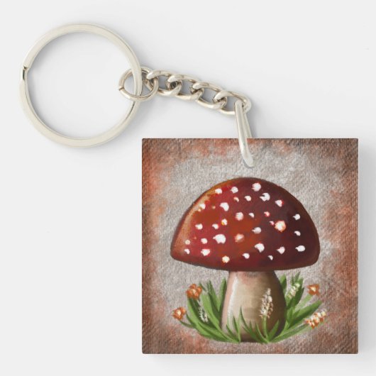 Whimsical Mushroom & Fungi Motif – Nature-Inspired Schlüsselanhänger (Vorderseite)